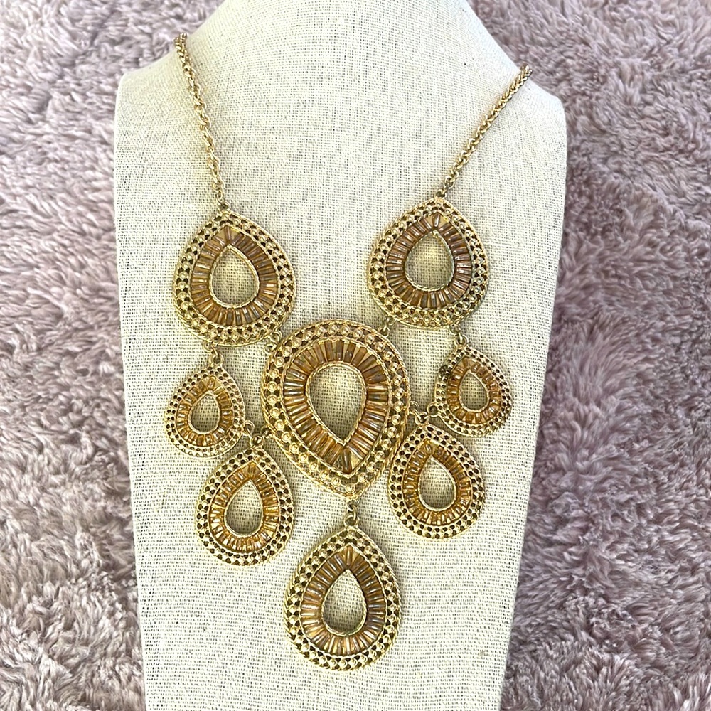 Gold Statement Necklace - Picture 1 of 4